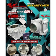 Y16 / R15 V3 / MT15 / NVX / NMAX CERAMIC BLOCK + PISTON [ GEN 2 & 3 ] HIPOWER HI POWER RACING  58MM 