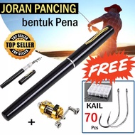 PROMO Joran Pancing Pena Portable Joran Pancing Lipat Fiberglass Fishing Pen Mini Portable Fishing R