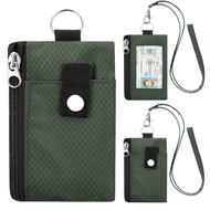 Men Wallet RFID Blocking Wallet with ID Window WaterResistant Zip Id Case Wallet with Lanyard Keycha