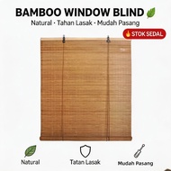Bamboo Blind Bidai Buluh Outdoor Bamboo Curtain Natural Roll up Blind Anti-mildew Bidai Tingkap Wate