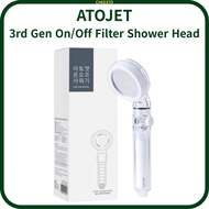 ATOJET 3rd Gen On/Off System Shower Head, Filter Pack