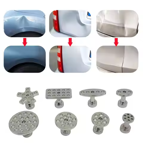 13MF 8PCS Professional Dents Puller Aluminum Pulling Discs Simple Operate for Car Truck SUV Auto Bod