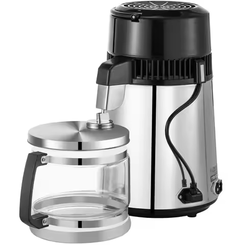 VEVOR Water Distiller Filter Machine 4L Distilled Distillation Purifier Moonshine Apparatus DIY Disp