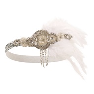 Gypsy Indian Hair Accessories Hippie Black Diamond Diamond Feather Headband#TS0123#