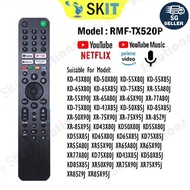 RMF-TX520P Replacement Remote Control for Sony TV KD-43X85J KD-55X80J XR-55A80J XR-65A80J XR-50X90J
