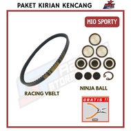 Left Package 3 BRT Roller Ninja Ball - Racing VBelt - Mio Sporty