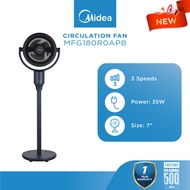 Midea MFG180R0APB 3 Blades 7 Inch Circulation Fan With 3 Speed Levels & Remote Control