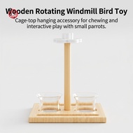 Parrot Rotating Windmill Toy Accessory for Cockatiel Lovebird Budgie