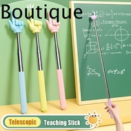 Teaching Pointer, Telescopic Rod Finger Design Finger Reading Sticks, Durable Stainless Steel Classr