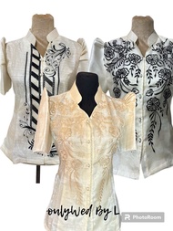 COD丨 Filipiniana Ladies Barong Modern Mestiza Top