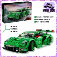 [HOT 2026] Technic Porsche 911 GT3 R Rexy AO Racing Car model assembled at 1:10 scale