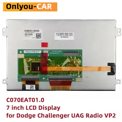 7 inch C070EAT01.0 LCD Screen for Dodge Challenger Charger Uconnect Radio VP2 2018-2022 for Jeep Gla