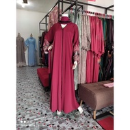[READY STOCK MALAYSIA] ABAYA KHADEEJA MAROON. ABAYA CANTIK DARI DUBAI.