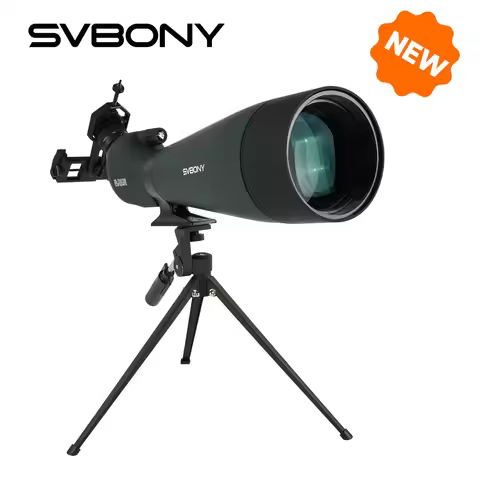 Svbony SV28A 25-75x100 Spotting Scopes FMC Porro Binoculars w Desktop Tripod and Smartphone Adapter