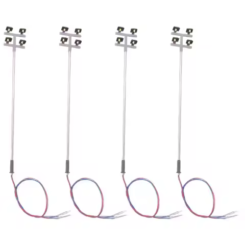 B78B-4 PCS HO Scale Model Lighting Tower,Tower Lights Model Lights Layout Lamppost For Train/Garden/