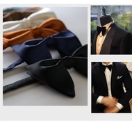 Men's solid color large bow tie casual suit bow tie