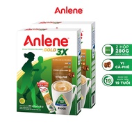 Combo of 2 Anlene Gold 3X Powdered Milk with Coffee flavor (280g paper box)