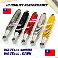 WAVE125 TAIWAN ABSORBER WAVE100 WAVE100R DASH DASH110 REAR ABSORBER SET 340MM ABSORBER BELAKANG