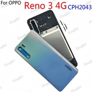 Back Battery Cover Housing For OPPO Reno 3 4G CPH2043 Middle Frame Cover Bezel replacement parts