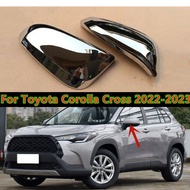 For Toyota Corolla Cross 2022-23 Chrome Side Door Rearview Mirror Cover Trim Cap