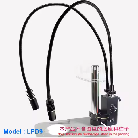 Lapsun 6W 6500K 855mm Extend Tube Dual LED Gooseneck Light Illuminator Lamp Polarizer Lens For Micro
