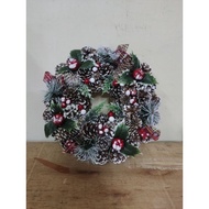 MERAH CHRISTMAS DECORATIONS - PINE TREE FLOWER AND SEED DECORATIONS - DOOR DECORATIONS 13 INCH HOME 