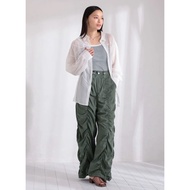 SUGAR SPOON Color-blocked Gathering pants