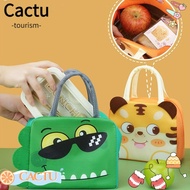 CACTU Cartoon Stereoscopic Lunch Bag, Thermal Bag Portable Insulated Lunch Box Bags,   Cloth Thermal Lunch Box Accessories Tote Food Small Cooler Bag