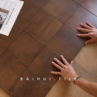 Vintage Brown Small Flower Tiles Mid-Century Style Tea House Restaurant Homestay Ceramic Tiles Bathr