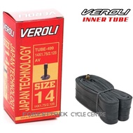 VEROLI BICYCLE INNER TUBE 14x1.75 / 2.25 AV - TUBE 499