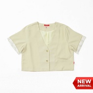 Cressida Cardigan Ladies Cream Short Sleeve - LEYES.1EB791Q