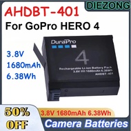 2 Pcs AHDBT-401 3.8V 1680mAh 6.38Wh Rechargeable Li-ion Battery Pack for GoPro HERO 4 Sports Camera 