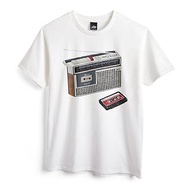 卡式收錄音機 - 白 - 中性版T恤