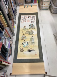 已保 日本直送 招財招福 七福神掛畫  $2800 約58cm x 180cm  幾十年歷史 品相如圖 歡迎郵順豐到付/到旺角女人街本店選 世界各地實寄封 日本郵品 各式電影海報 香港明信片