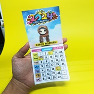 Mini Kalendar Dinding 2024 - Custom Design - ( Kalendar Kuda ) Stapler