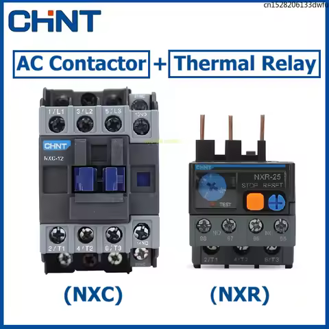 CHINT AC Contactor Combination With Thermal Relay NXR NXC-09 12 18 25 32 40 50 65A 24V 36V 110V 220V