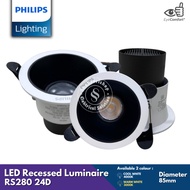 CAHAYA PHILIPS LED SEMI R-SPOT SPOTLIGHT RECESSED LUMINAIRE RS280 G2 RC Rd D75 24D ADJUSTABLE SPOTLI