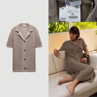 ZARA knit polo cardigan (S-M)