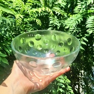 ROUND POLKADOT GLASS BOWL beautiful bowl glass bowl vegetable bowl cute bowl