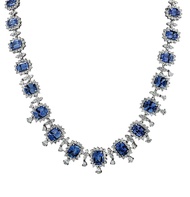 White Gold, 41.25cts Sapphire and Diamond Collar Necklace