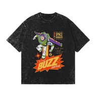 BUZZ LIGHTYEAR SPACE RANGERS STONE WASH OVERSIZED T-SHIRT VINTAGE TEE UNISEX TOP ANIME CLOTHES