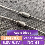 10pcs Audio Diode 1N47XX Zener Diode DO-41 Gold seal 1N4736A 6.8V 1N4737A 7.5V 1N4738A 8.2V 1N4739A 