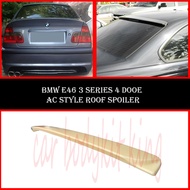 BMW E46 M3 M SPORT 3SERIES 4 DOOR AC LOOK ROOF SPOILER GLASS SPOILER TRUNK BOOT MATERIAL ABS
