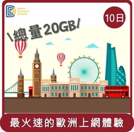 【DJB】桃苗選品—歐洲 上網卡 sim卡 10天20GB