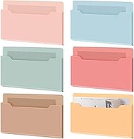 Fuutreo 6 Pcs Magnetic Wall File Organizer Magnetic Wall File Holder Refrigerator Magazine Holder fo