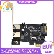 PCIE Expansion Card PCI-E to 2-Port USB3.0 5Gbps Convert Card Riser for Win7/8/9/10/Linux