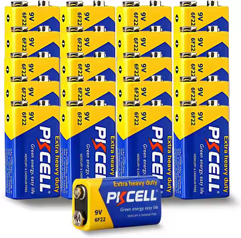 20PCS PKCELL PP3 6F22 9Volt Leak-Proof Non-Rechargeable Battery MN1604 EN22 Extra Heavy Duty 6F22 16