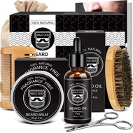 Gifts for Men, Beard Kit Gifts Set w/Beard Oil &Blam, Beard Brush &Comb, Anniversary &Christmas &Bir