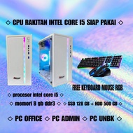 CPU RAKITAN PC CORE I5 RAM 8 GB SSD 128 GB HDD 500 GB FREE KEYBOARD MOUSE