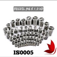 Recoil M6X1.0 2D Helicoil Recoil Bolt Key 10